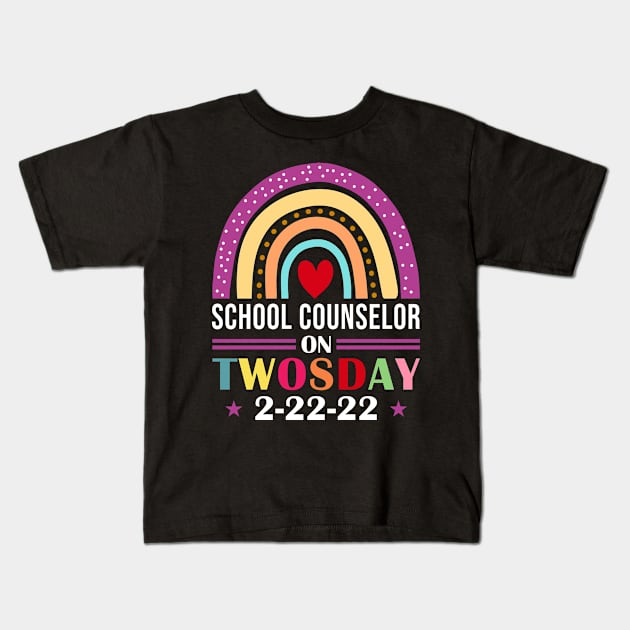 School Counselor On Twosday 2/22/22 Kids T-Shirt by loveshop